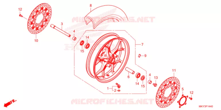 ROUE AVANT Honda MOTO 650 CB 2021  CB650RAM