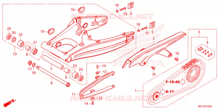 BRAS OSCILLANT Honda MOTO 650 CB 2021  CB650RAM