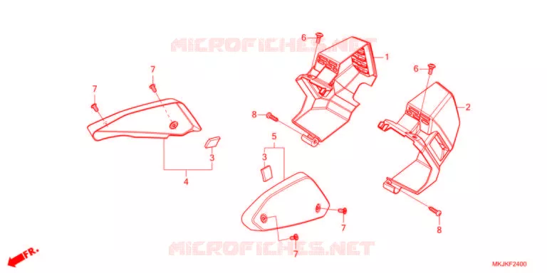 COUVERCLE LATERAL Honda MOTO 1000 CB 2022  CB1000RAM