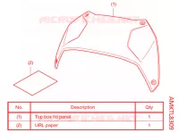 GARNITURE TOP CASE (AL) pour Honda X ADV 750 de 2021