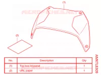 GARNITURE TOP CASE (AL) pour Honda X ADV 750 de 2021