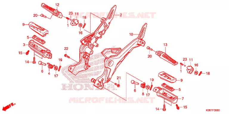 REPOSE PIED Honda MOTO 125 GROM 2021  MSX125AL_TH