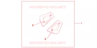 EMBASES MARCHE PIEDS PASSAGER CHROME pour Honda GL 1800 GOLD WING ABS AIRBAG de 2013