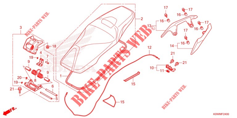 SELLE pour Honda ADV 150 ABS de 2022