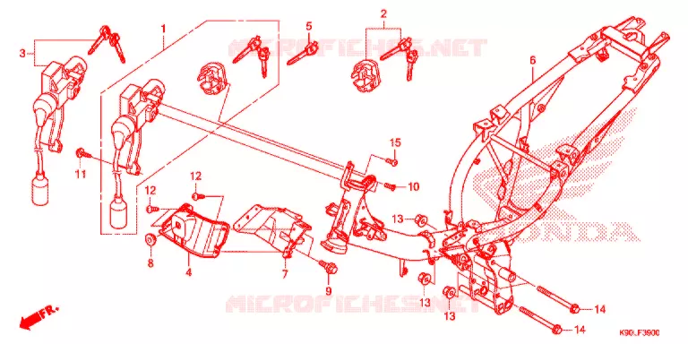 CADRE Honda MOTO 110 WAVE 2020  AFP110CSFL