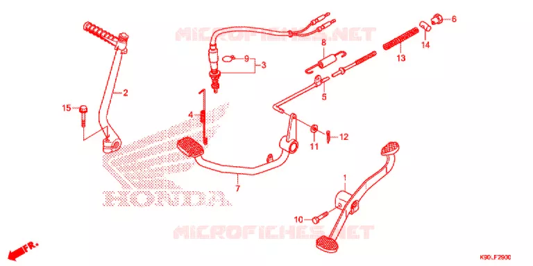 PEDALE - KICK Honda MOTO 110 WAVE 2020  AFP110CSFL