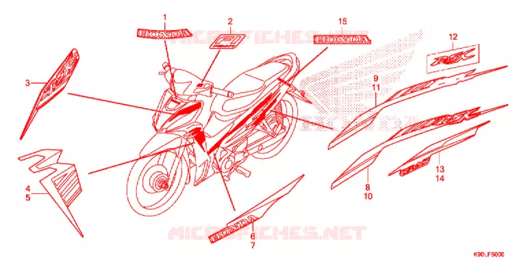 MARQUE/RAYURE (AFP110DF/SF/CSFL) Honda MOTO 110 WAVE 2020  AFP110DFL