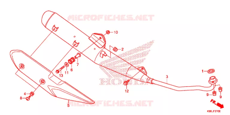 SILENCIEUX D'ECHAPPEMENT Honda MOTO 110 WAVE 2021  AFP110DFL