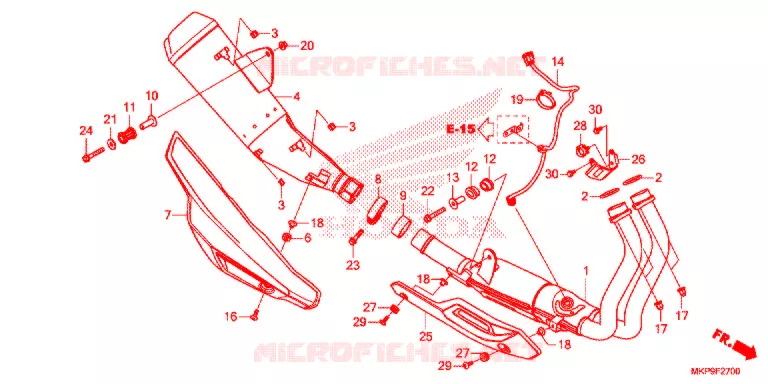 SILENCIEUX D'ECHAPPEMENT Honda MOTO 500 CB 2021  CB500FAM