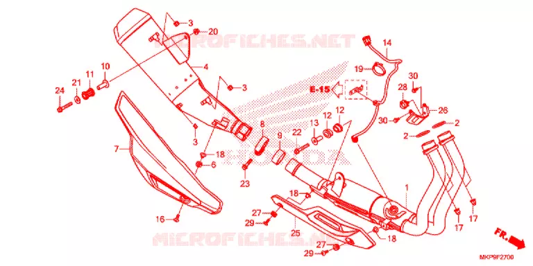 SILENCIEUX D'ECHAPPEMENT Honda MOTO 500 CB 2021  CB500FAM