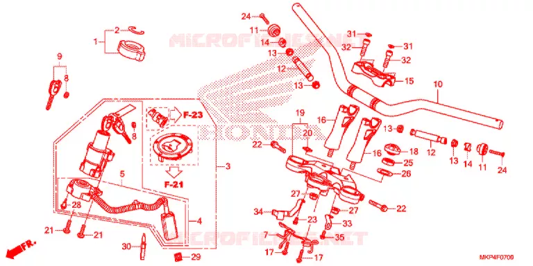 GUIDON - TE DE FOURCHE Honda MOTO 500 CB 2021  CB500XAM