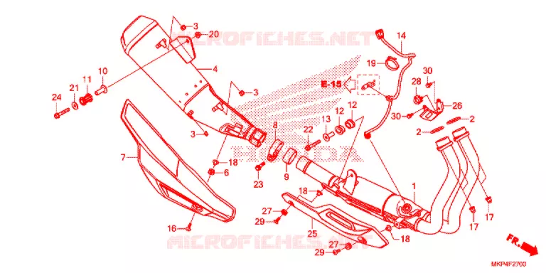 SILENCIEUX D'ECHAPPEMENT Honda MOTO 500 CB 2021  CB500XAM