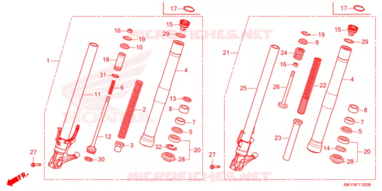 FOURCHE Honda MOTO 650 CB 2021  CB650RAM