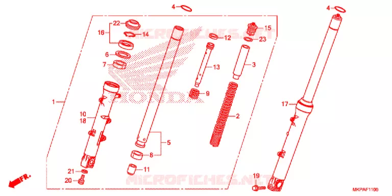 FOURCHE Honda MOTO 500 CBR 2021  CBR500RAM