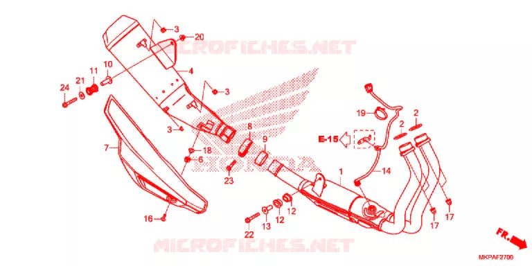 SILENCIEUX D'ECHAPPEMENT Honda MOTO 500 CBR 2021  CBR500RAM