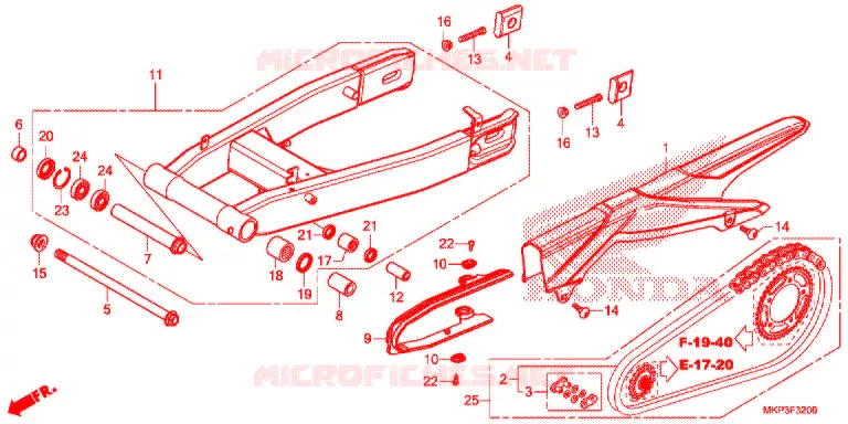 BRAS OSCILLANT Honda MOTO 500 CBR 2021  CBR500RAM