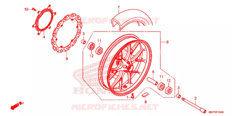 ROUE AVANT Honda MOTO 500 CBR 2021  CBR500RAM