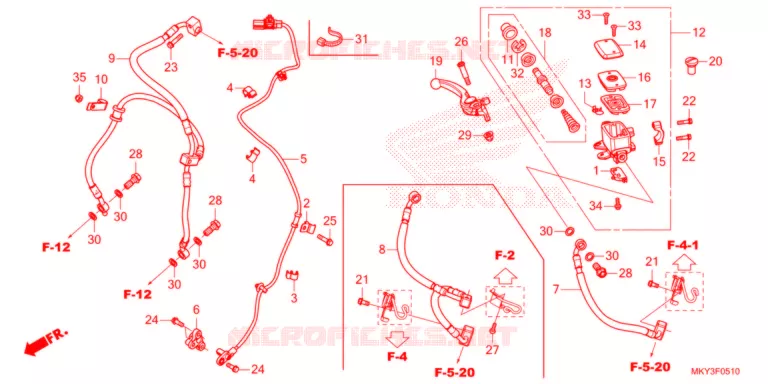 MAITRE CYLINDRE DE FREIN AVANT Honda MOTO 650 CBR 2021  CBR650RAM