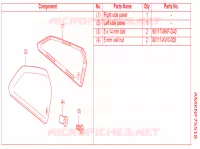 KIT,SIDE COVER PANEL pour Honda CBR 650 R ABS de 2021