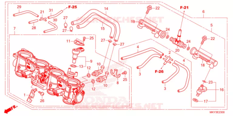 CORPS DE PAPILLON Honda MOTO 650 CBR 2021  CBR650RAM