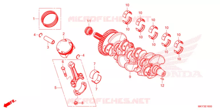 VILEBREQUIN - PISTON Honda MOTO 650 CBR 2021  CBR650RAM