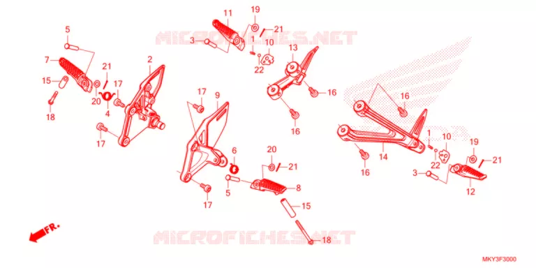 REPOSE PIED Honda MOTO 650 CBR 2021  CBR650RAM