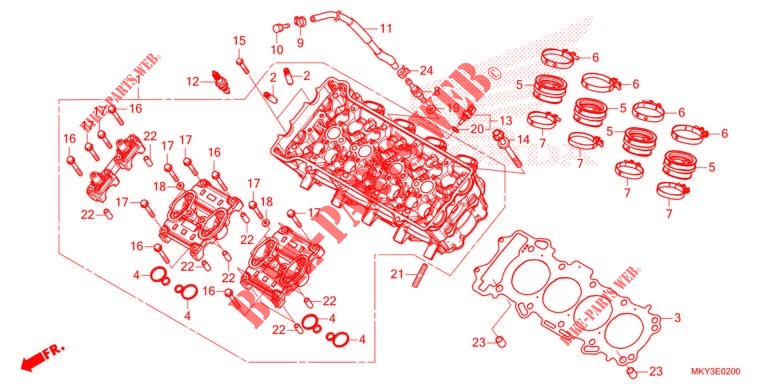 CULASSE pour Honda CBR 650 R de 2021