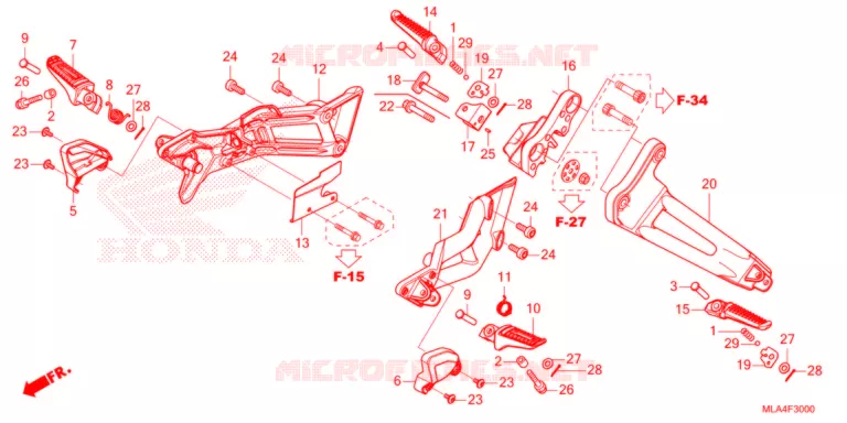 REPOSE PIED Honda MOTO 1100 REBEL 2021  CMX1100DM
