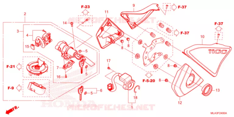 COUVERCLE LATERAL/COMMUTATEUR COMBINE Honda MOTO 1100 REBEL 2021  CMX1100DM