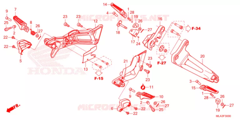 REPOSE PIED Honda MOTO 1100 REBEL 2021  CMX1100DM