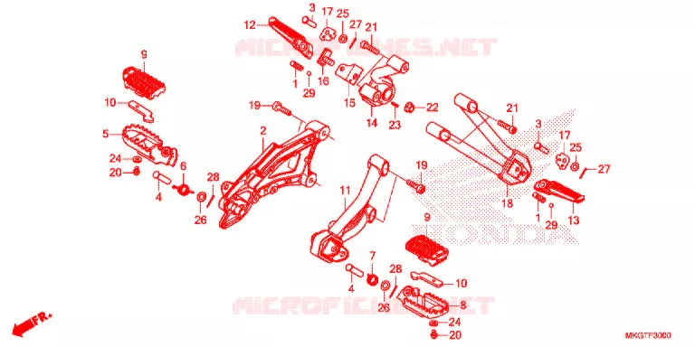 REPOSE PIED Honda MOTO 500 REBEL 2021  CMX500AL