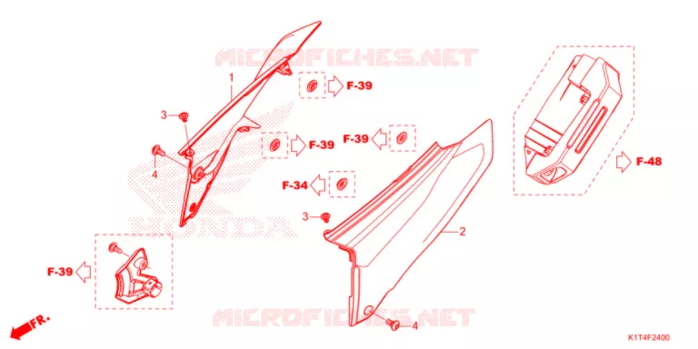 COUVERCLES LATERAUX Honda MOTO 300 CRF 2021  CRF300LAM