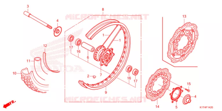 ROUE AVANT Honda MOTO 300 CRF 2021  CRF300LRAM