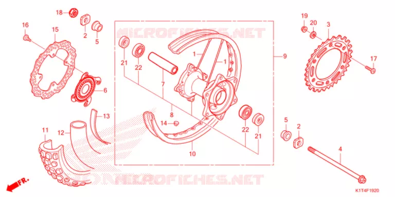 ROUE ARRIERE Honda MOTO 300 CRF 2021  CRF300LRAM