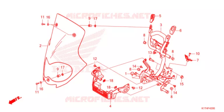 PARE-BRISE Honda MOTO 300 CRF 2021  CRF300LRM
