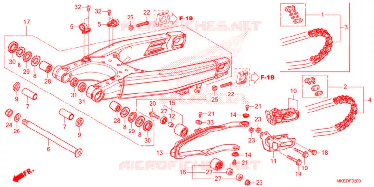 BRAS OSCILLANT Honda MOTO 450 CRF 2021  CRF450RM
