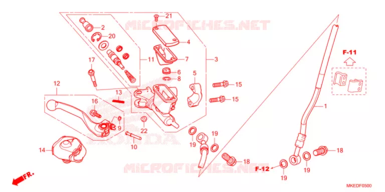 MAITRE CYLINDRE DE FREIN AVANT Honda MOTO 450 CRF 2021  CRF450RM