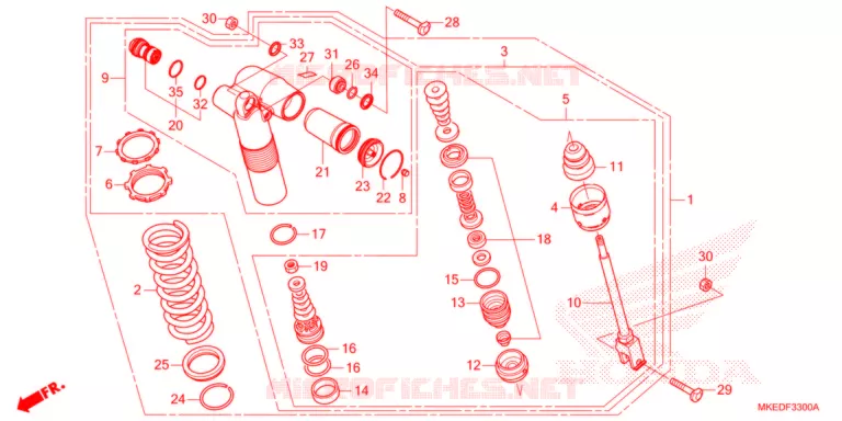 AMORTISSEUR ARRIERE Honda MOTO 450 CRF 2021  CRF450RM