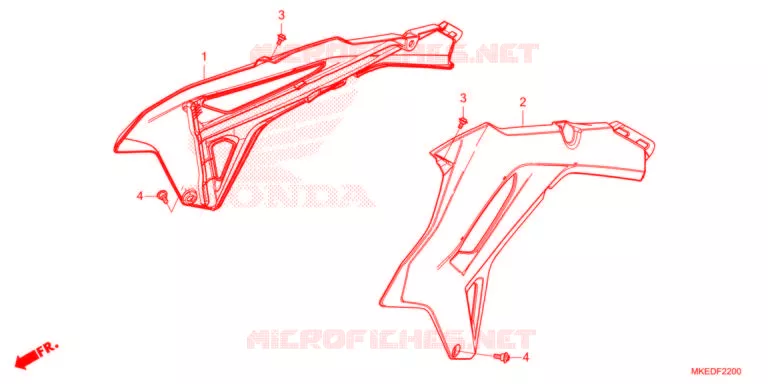 BOUCLIER DE RADIATEUR (CRF450R) Honda MOTO 450 CRF 2022  CRF450RM