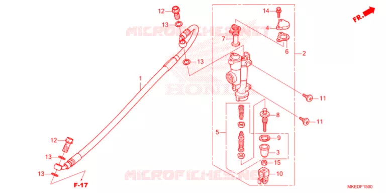 MAITRE CYLINDRE DE FREIN ARRIERE Honda MOTO 450 CRF 2021  CRF450RM