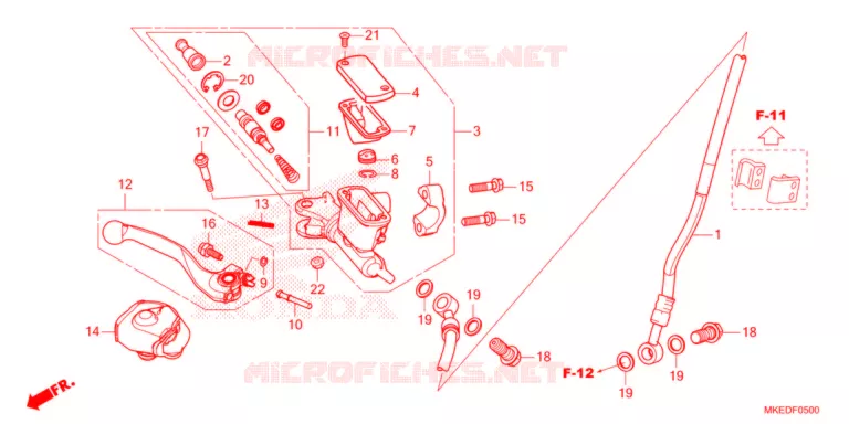 MAITRE CYLINDRE DE FREIN AVANT Honda MOTO 450 CRF 2021  CRF450RM