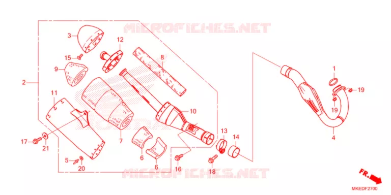 SILENCIEUX D'ECHAPPEMENT Honda MOTO 450 CRF 2022  CRF450RM
