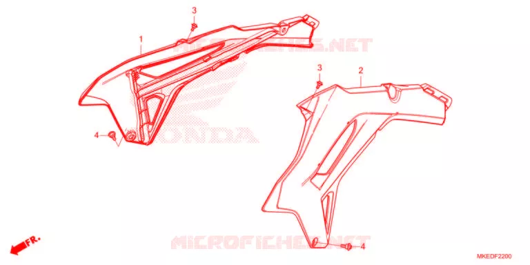 BOUCLIER DE RADIATEUR (CRF450R) Honda MOTO 450 CRF 2022  CRF450RN