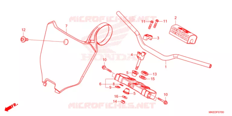 GUIDON - TE DE FOURCHE Honda MOTO 450 CRF 2022  CRF450RN