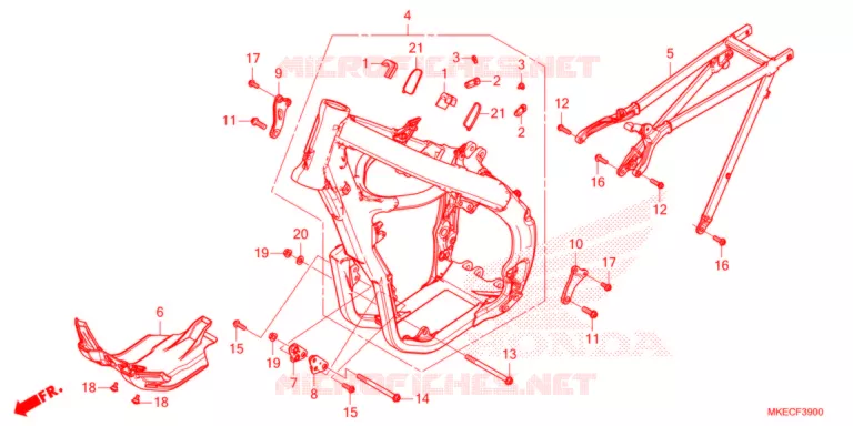 CADRE Honda MOTO 450 CRF 2021  CRF450RWEM