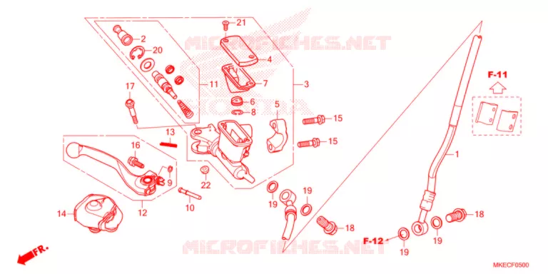 MAITRE CYLINDRE DE FREIN AVANT Honda MOTO 450 CRF 2021  CRF450RWEM