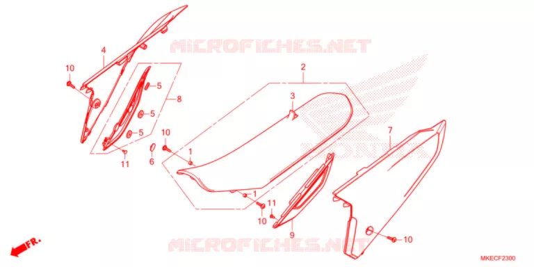 SELLE - CARENAGE Honda MOTO 450 CRF 2021  CRF450RWEM