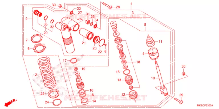 AMORTISSEUR ARRIERE Honda MOTO 450 CRF 2021  CRF450RXM