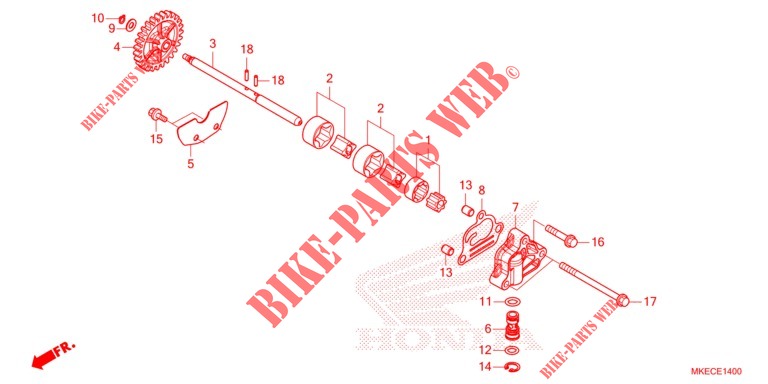 POMPE A HUILE pour Honda CRF 450 RX ENDURO de 2021