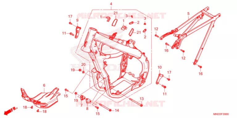 CADRE Honda MOTO 450 CRF 2021  CRF450RXM